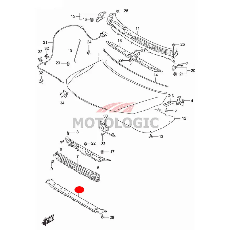 FRONT LOWER CROSSMEMBER SUZUKI BALENO SERIES - Master
