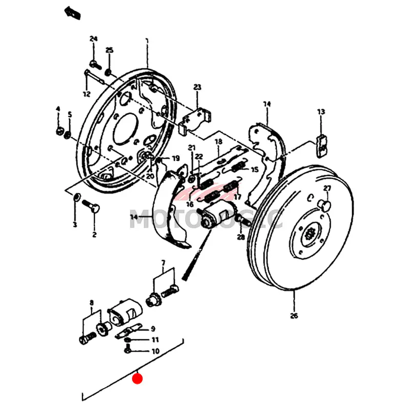 BRAKE SHOE ANCHOR SUZUKI SAMURAI SERIES - Master