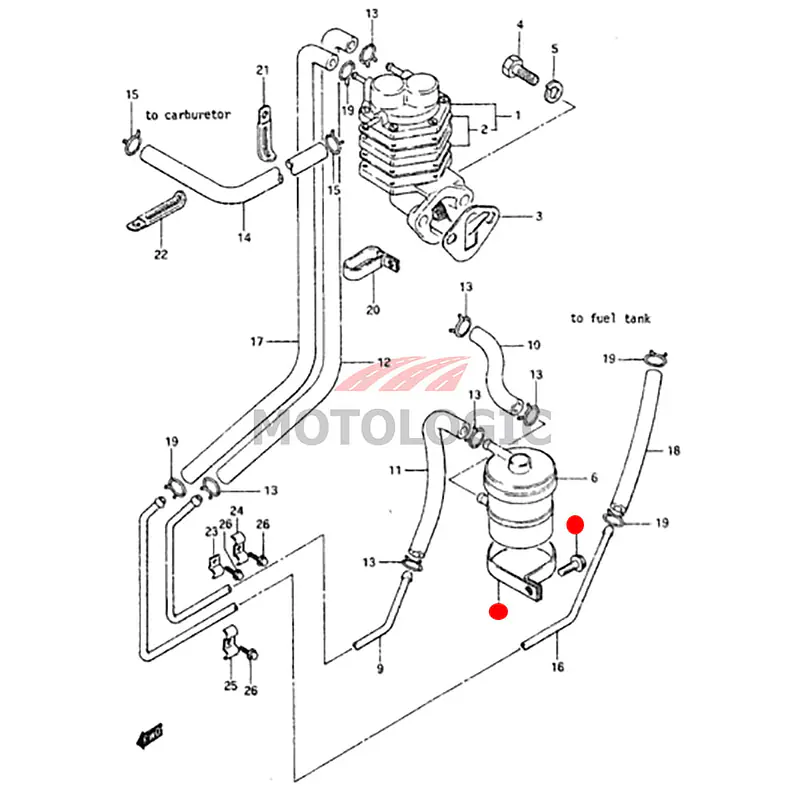 FUEL FILTER CLAMP SUZUKI CARRY SERIES - Master
