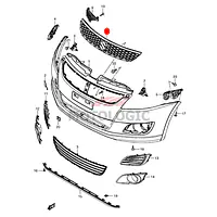 UPPER RADIATOR GRILLE SUZUKI SWIFT SERIES - Master