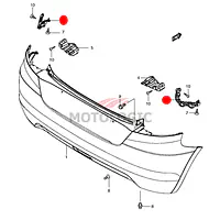 REAR BUMPER HOLDER RIGHT SUZUKI SWIFT SERIES - Master