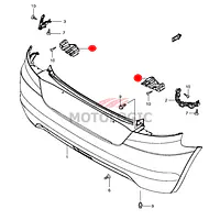 REAR BUMPER HOLDER RIGHT SUZUKI SWIFT SERIES - Master