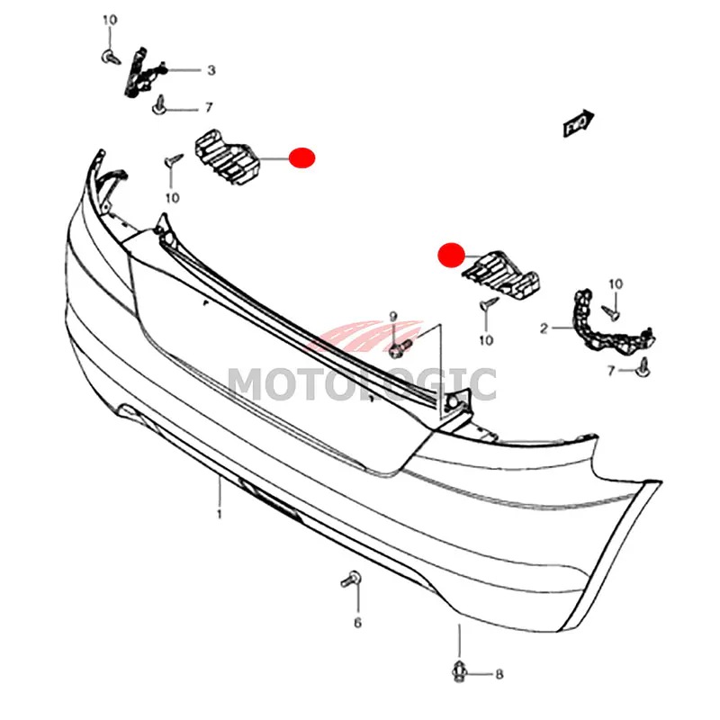 REAR BUMPER HOLDER LEFT SUZUKI SWIFT SERIES - Master