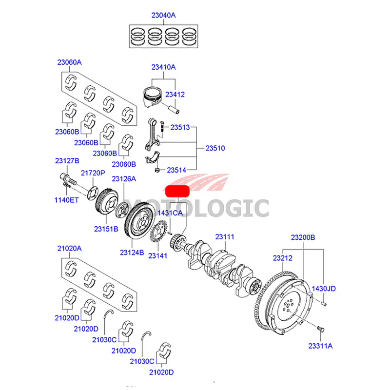 CRANKSHAFT SPROCKET HYUNDAI GETZ SERIES - Master