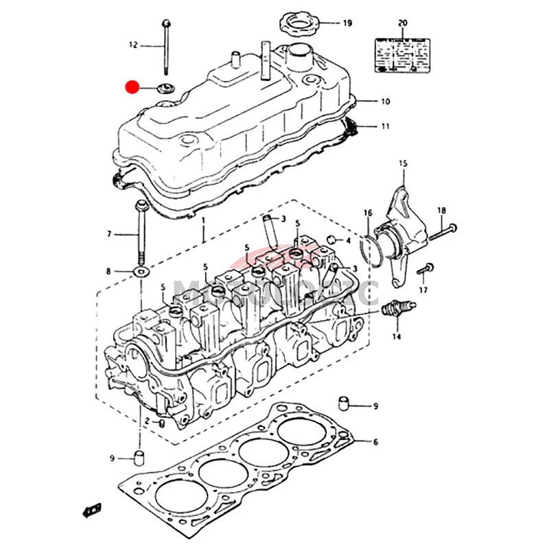 CYLINDER HEAD COVER WASHER SUZUKI SWIFT SERIES - Master