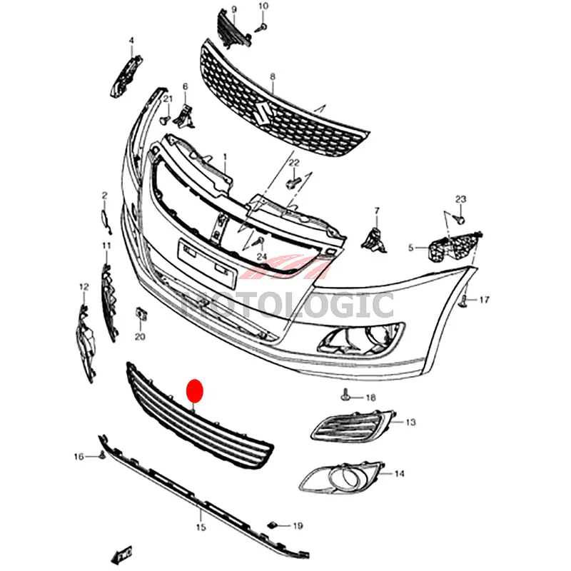 LOWER RADIATOR GRILLE SUZUKI SWIFT SERIES - Master