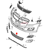 LOWER RADIATOR GRILLE SUZUKI SWIFT SERIES - Master