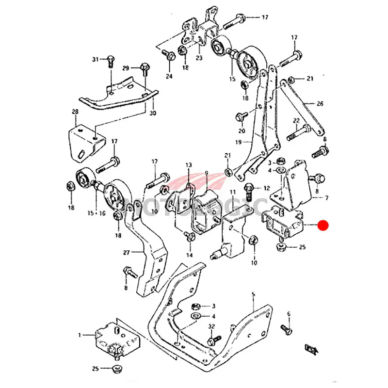 ENGINE MOUNTING LEFT SUZUKI ALTO SERIES - Master