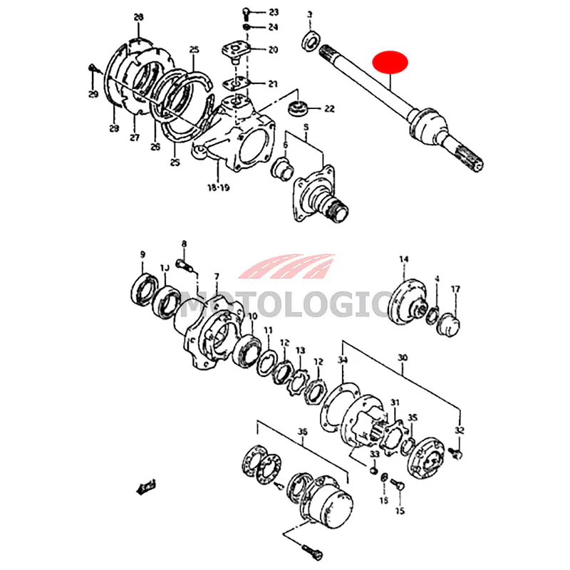 DRIVE SHAFT FRONT RIGHT SUZUKI SAMURAI SERIES - Master
