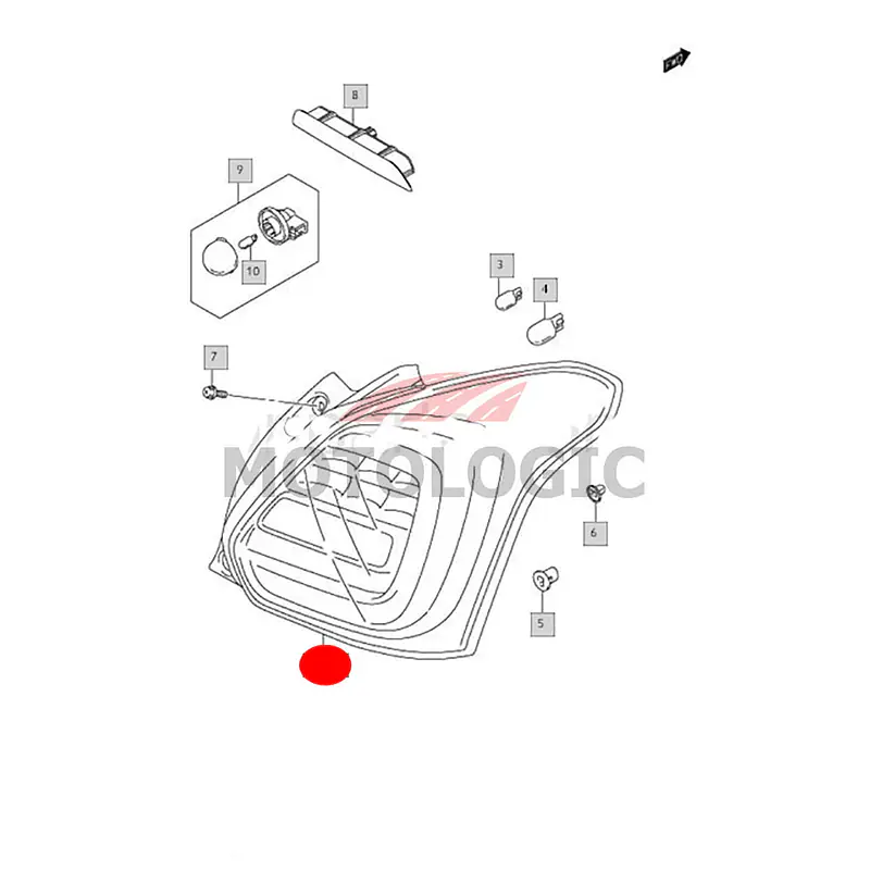 REAR LAMP LEFT SUZUKI SWIFT SERIES - Master