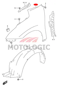 FRONT FENDER LEFT SUZUKI BALENO SERIES - Master