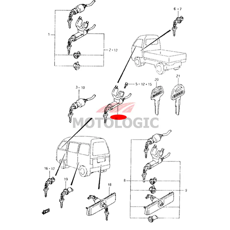 IGNITION & STEERING LOCK SUZUKI SAMURAI SERIES - Master
