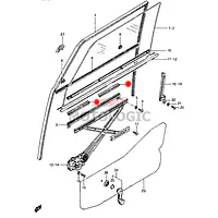 FRONT GLASS BOTTOM CHANNEL RUBBER SUZUKI VITARA SERIES - Master