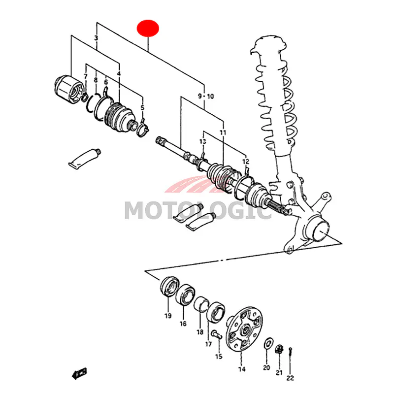 FRONT DRIVE SHAFT LEFT SUZUKI MARUTI 800 SERIES - Master