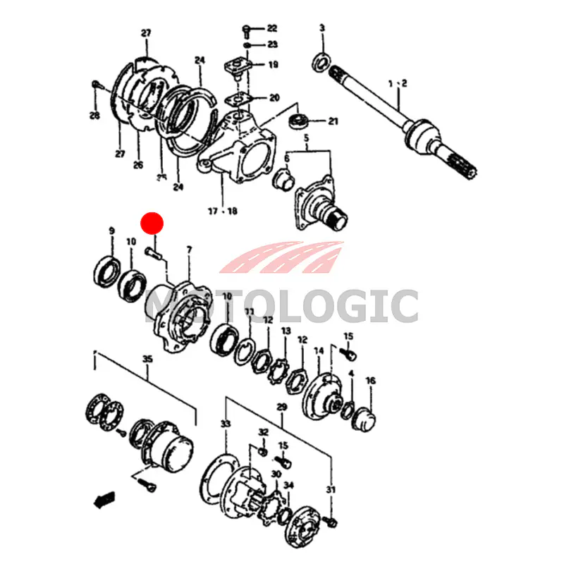 REAR HUB BOLT SUZUKI CARRY SERIES - Master
