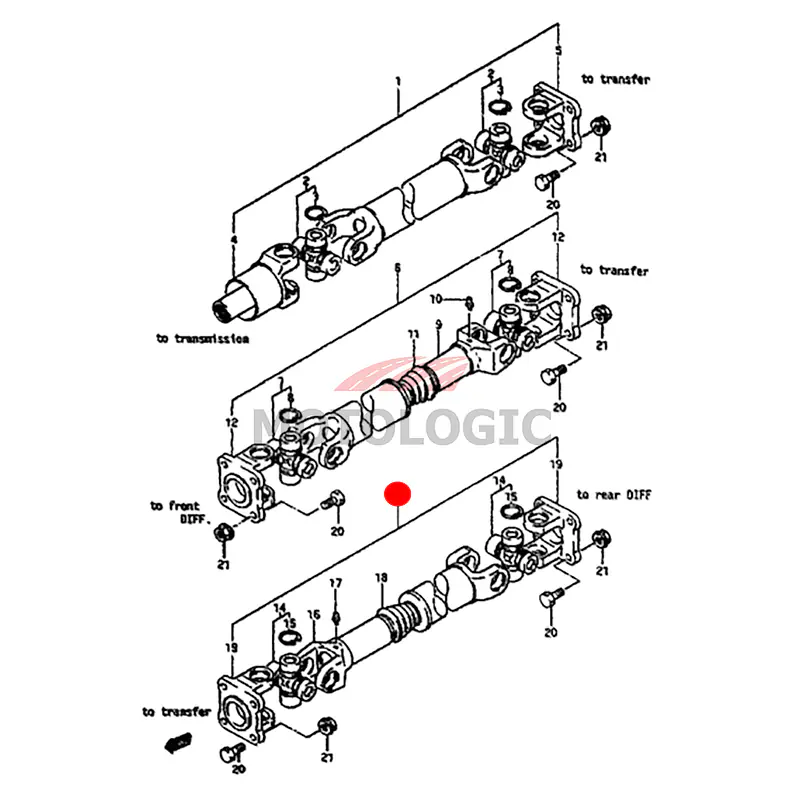PROPELLER SHAFT NO. 3 SUZUKI SAMURAI SERIES - Master