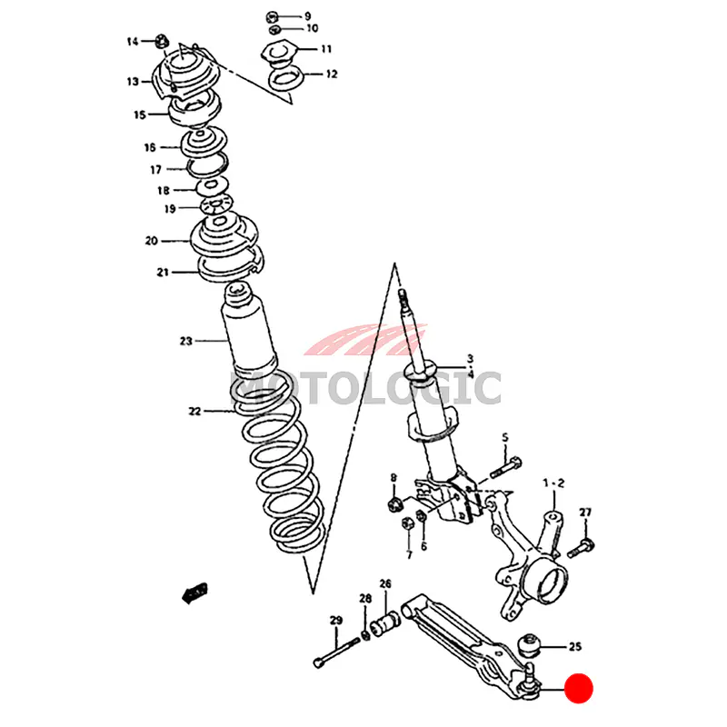 FRONT SUSPENSION ARM SUZUKI ALTO SERIES - Master