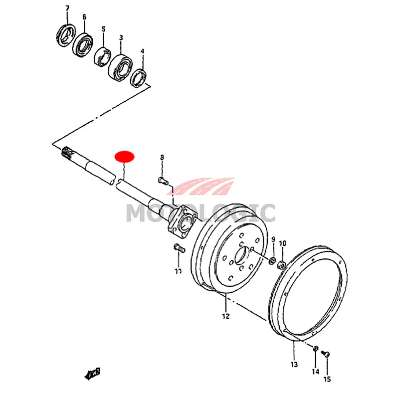 REAR AXLE SHAFT LEFT SUZUKI SAMURAI SERIES - Master