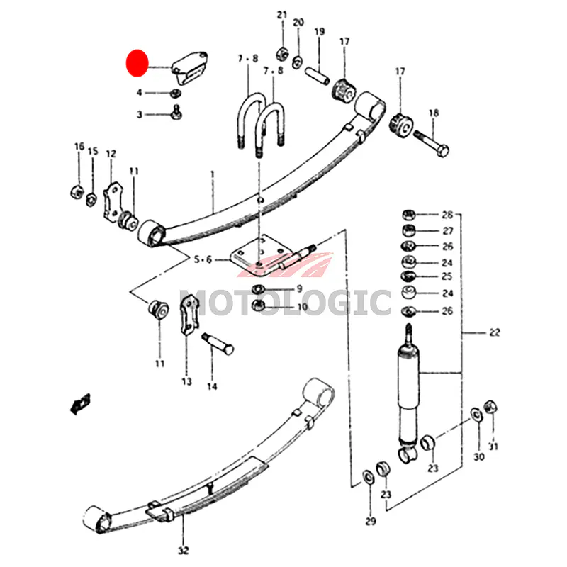 FRONT BUMPER SPRING SUZUKI SAMURAI SERIES - Master