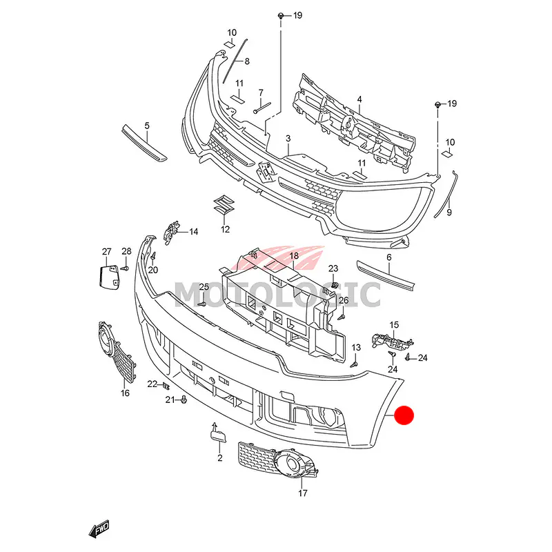 FRONT BUMPER SUZUKI IGNIS SERIES - Master