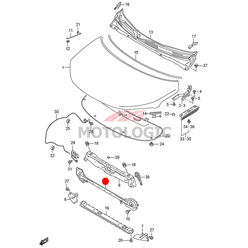 FRONT BUMPER UPPER MEMBER SUZUKI SERIES - Master