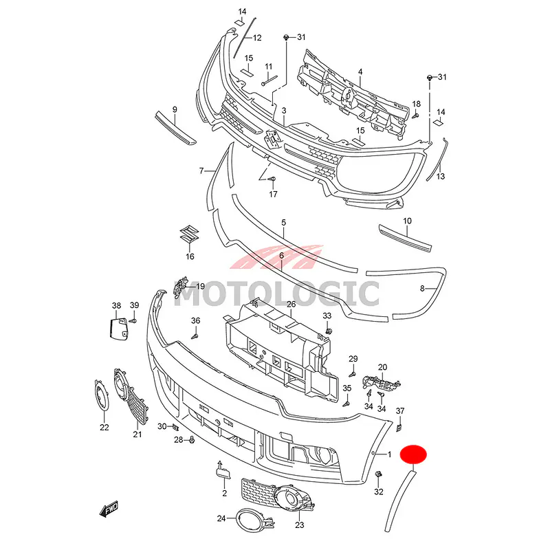 FRONT BUMPER SIDE EXTENSION LEFT SUZUKI SERIES - Master