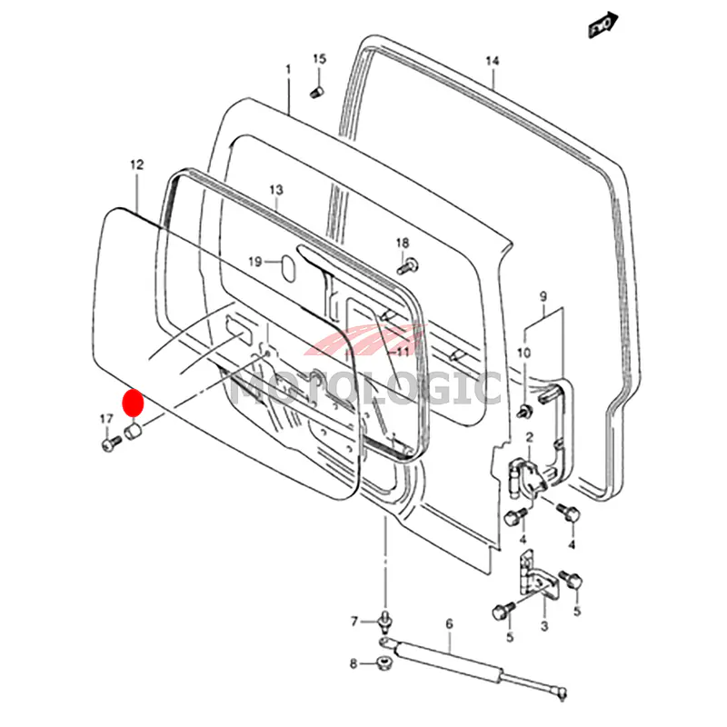 TAIL GATE CUSHION SUZUKI JIMNY SERIES - Master