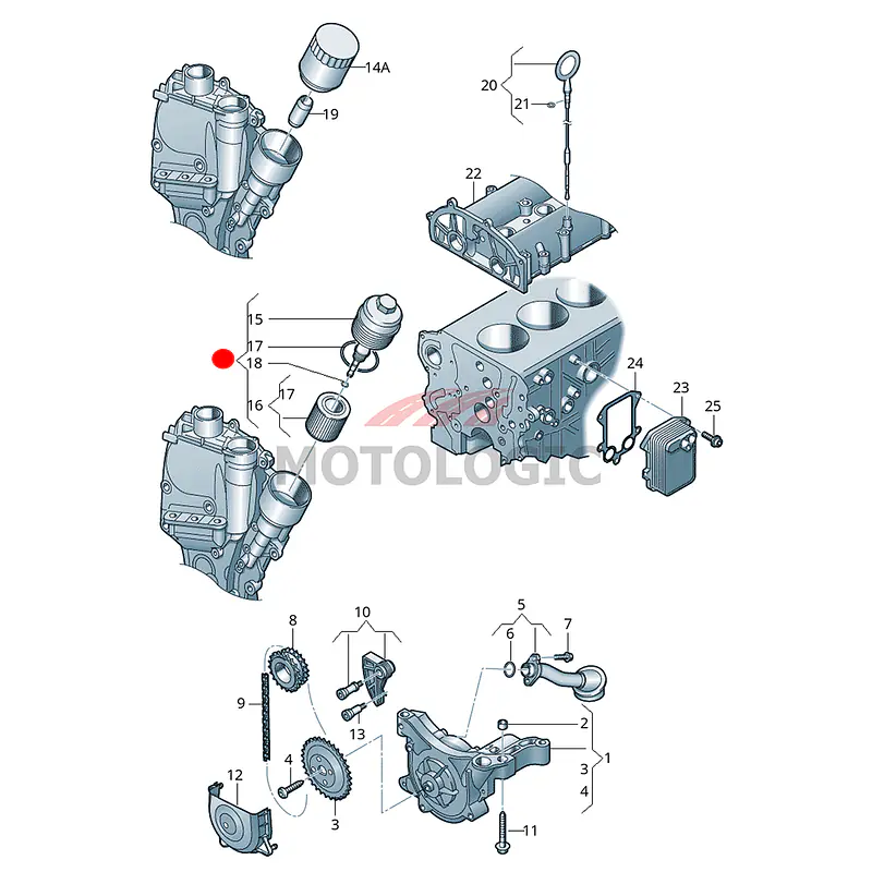 ENGINE OIL FILTER VOLKSWAGEN SERIES - Master