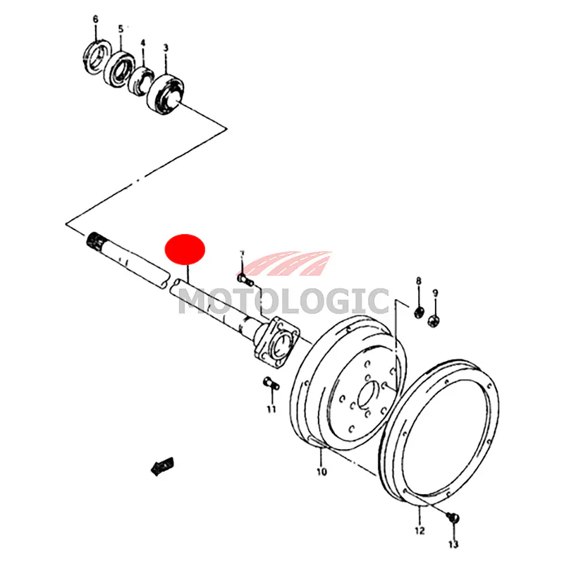 REAR AXLE SHAFT RIGHT SUZUKI SAMURAI SERIES - Master
