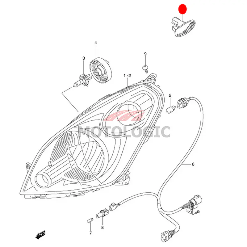 SIDE TURN SIGNAL LAMP SUZUKI SPLASH SERIES - Master