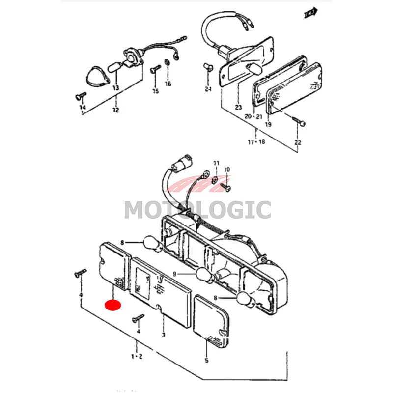 BACKUP LIGHT LENS LEFT SUZUKI SAMURAI SERIES - Master