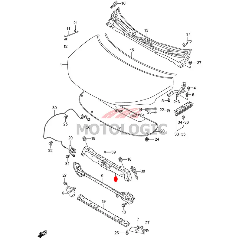 HOOD LOCK MEMBER SUZUKI SERIES - Master