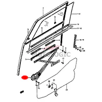 FRONT DOOR WINDOW REGULATOR RIGHT SUZUKI SAMURAI SERIES - Master