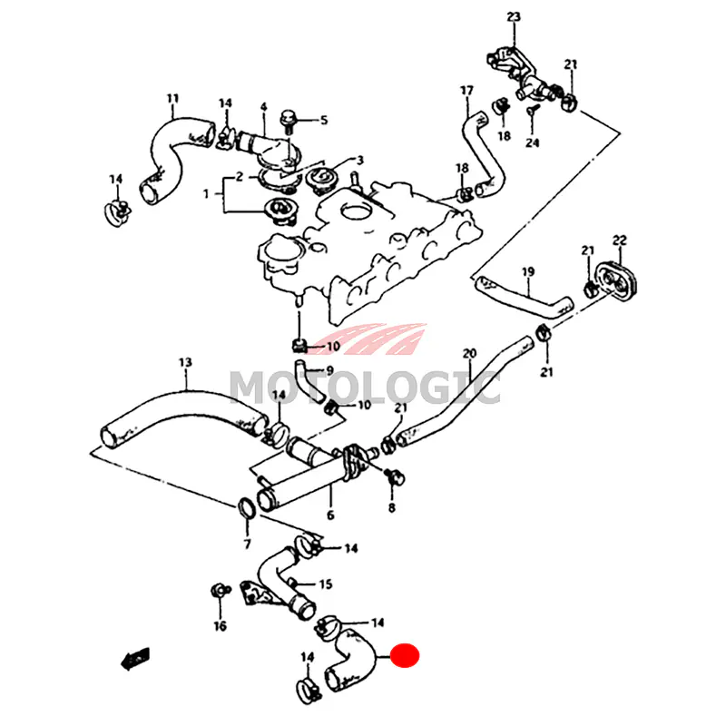 RADIATOR OUTLET HOSE SUZUKI VITARA SERIES - Master
