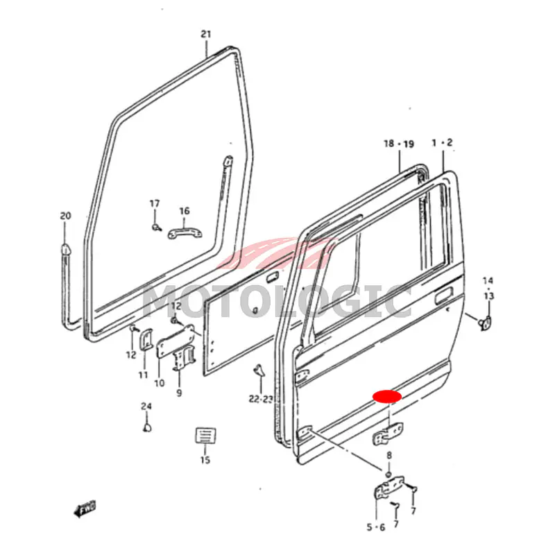 DOOR HINGE UPPER SUZUKI SAMURAI SERIES - Master