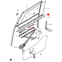 FRONT DOOR INSIDE WEATHERSTRIP SCRAPE SUZUKI SAMURAI SERIES - Master