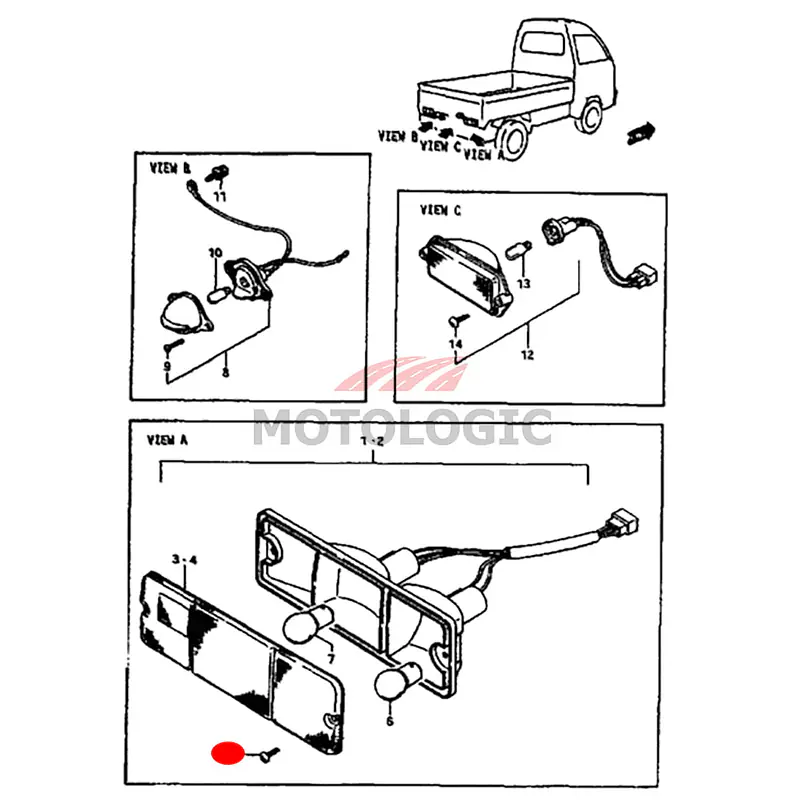 TAIL LIGHT SCREW SUZUKI CARRY SERIES - Master