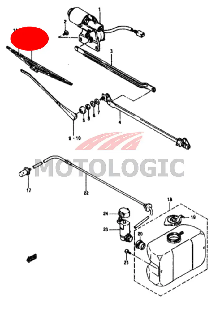 FRONT WIPER BLADE SUZUKI SAMURAI SERIES - Master