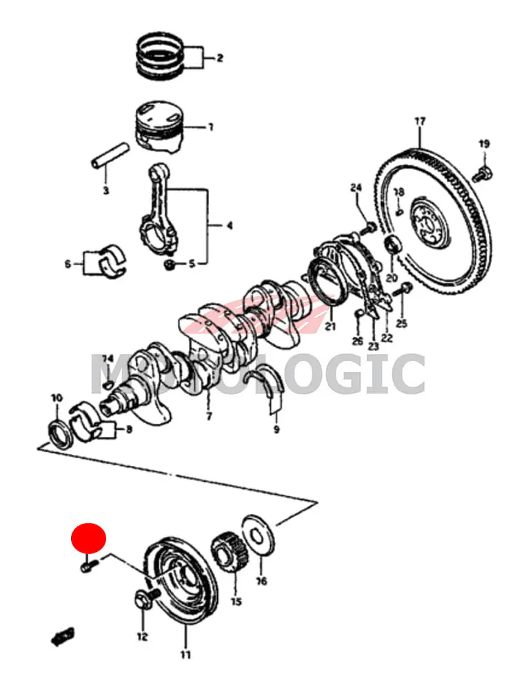 CRANKSHAFT PULLEY BOLT SUZUKI ALTO SERIES - Master