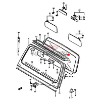 FRONT WINDOW GARNISH SCREW SUZUKI SAMURAI SERIES - Master