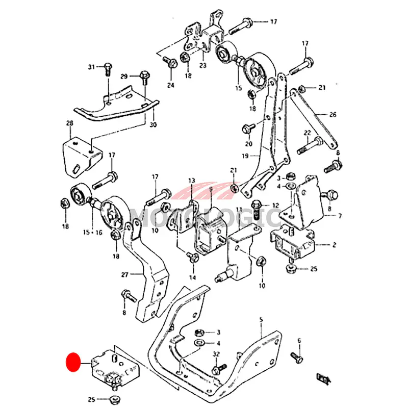 ENGINE MOUNTING RIGHT SUZUKI ALTO SERIES - Master