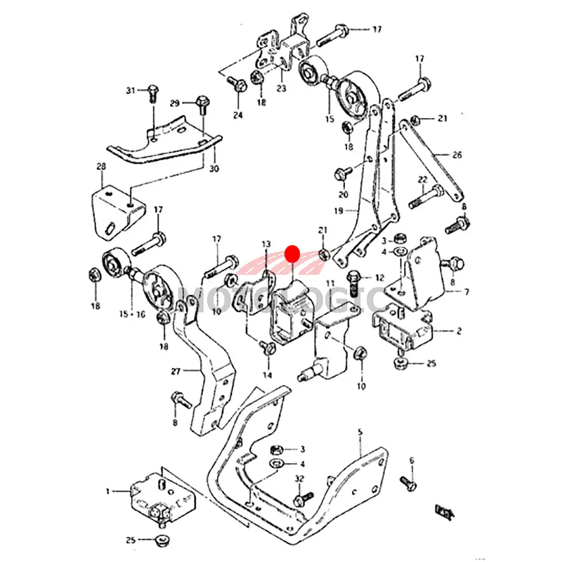 ENGINE MOUNTING REAR SUZUKI ALTO SERIES - Master
