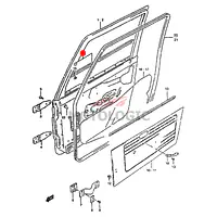 FRONT DOOR OUT WEATHERSTRIP SCRAPE SUZUKI SAMURAI SERIES - Master