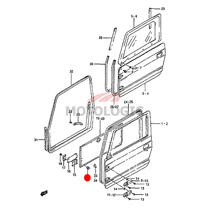 DOOR TRIM CLIP SUZUKI SAMURAI SERIES - Master