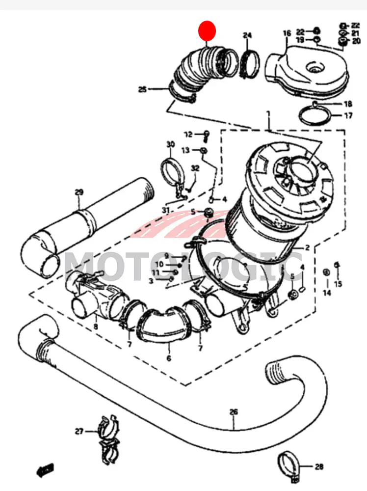 AIR CLEANER HOSE SUZUKI SAMURAI SERIES - Master