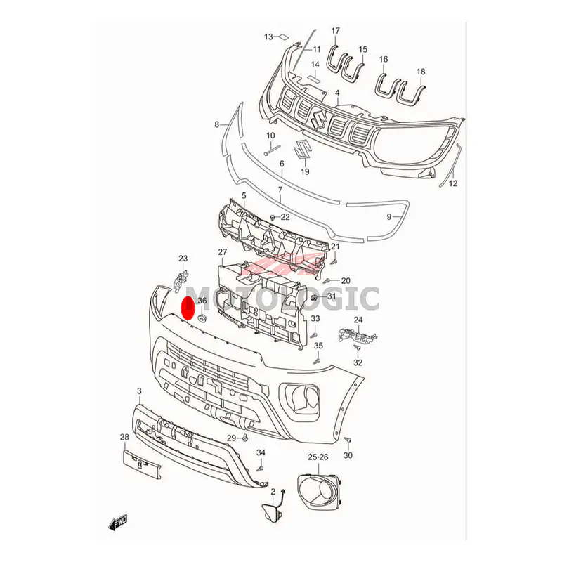 FRONT BUMPER SUZUKI IGNIS SERIES - Master