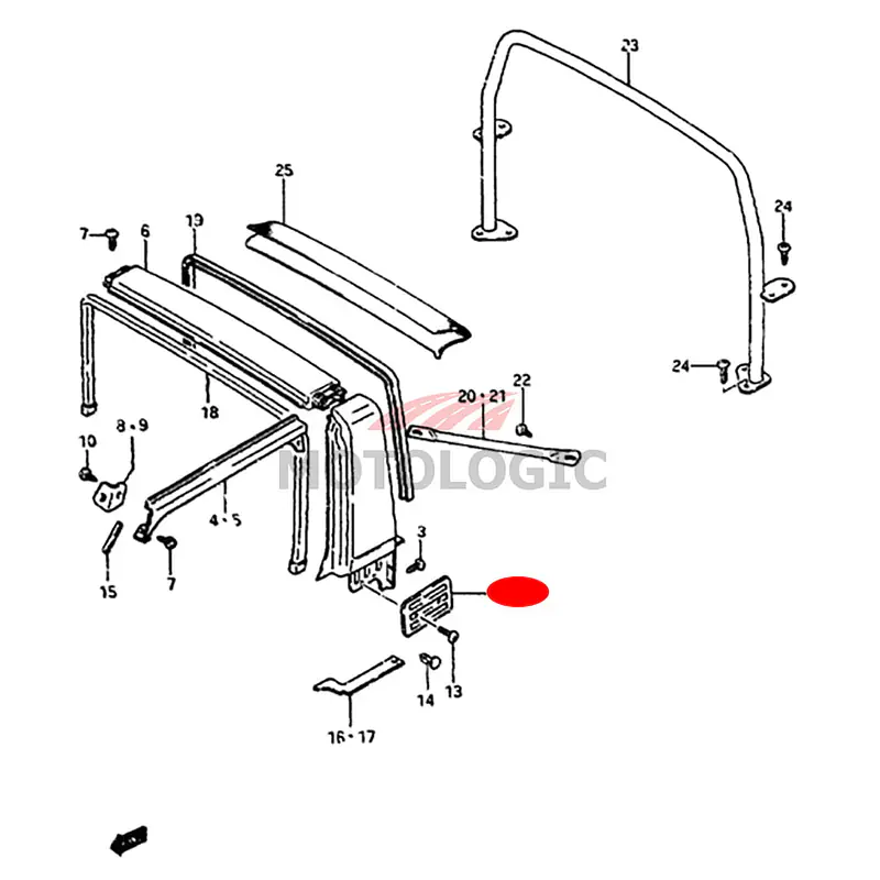 EXTENSION GARNISH LEFT SUZUKI SAMURAI SERIES - Master