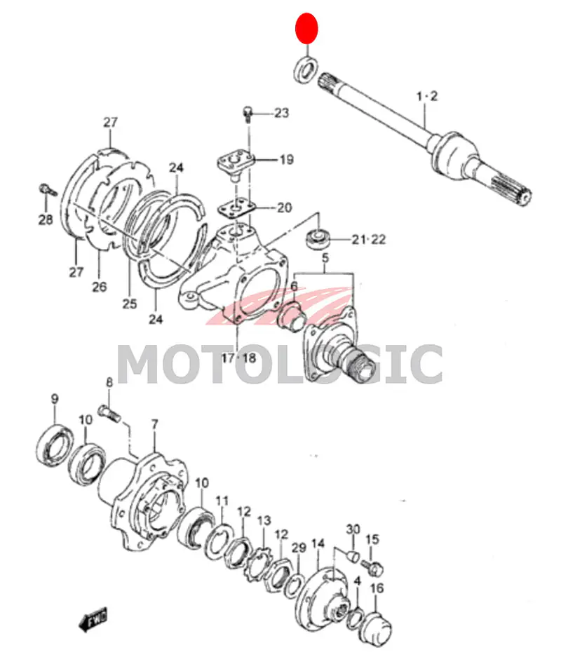 FRONT AXLE OIL SEAL SUZUKI JIMNY SERIES - Master