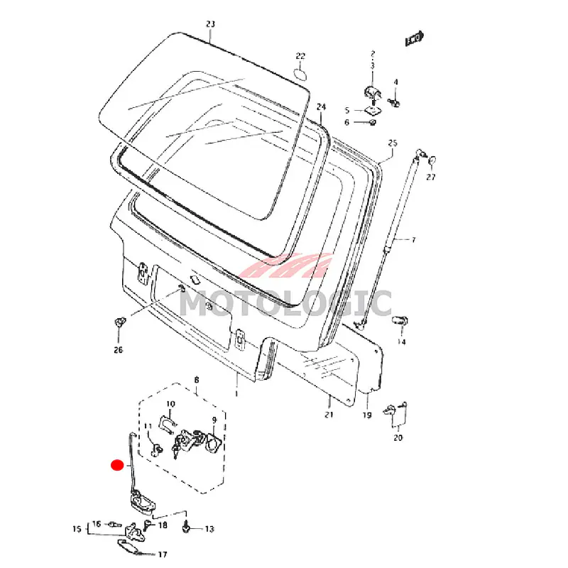 BACK DOOR LATCH SUZUKI MARUTI 800 SERIES - Master