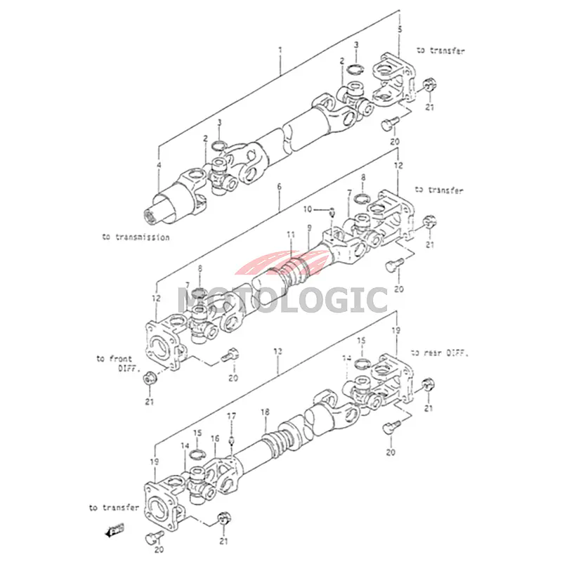 UNIVERSAL JOINT SET SUZUKI SAMURAI SERIES - Master